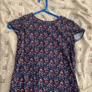 Navy blue floral shirt